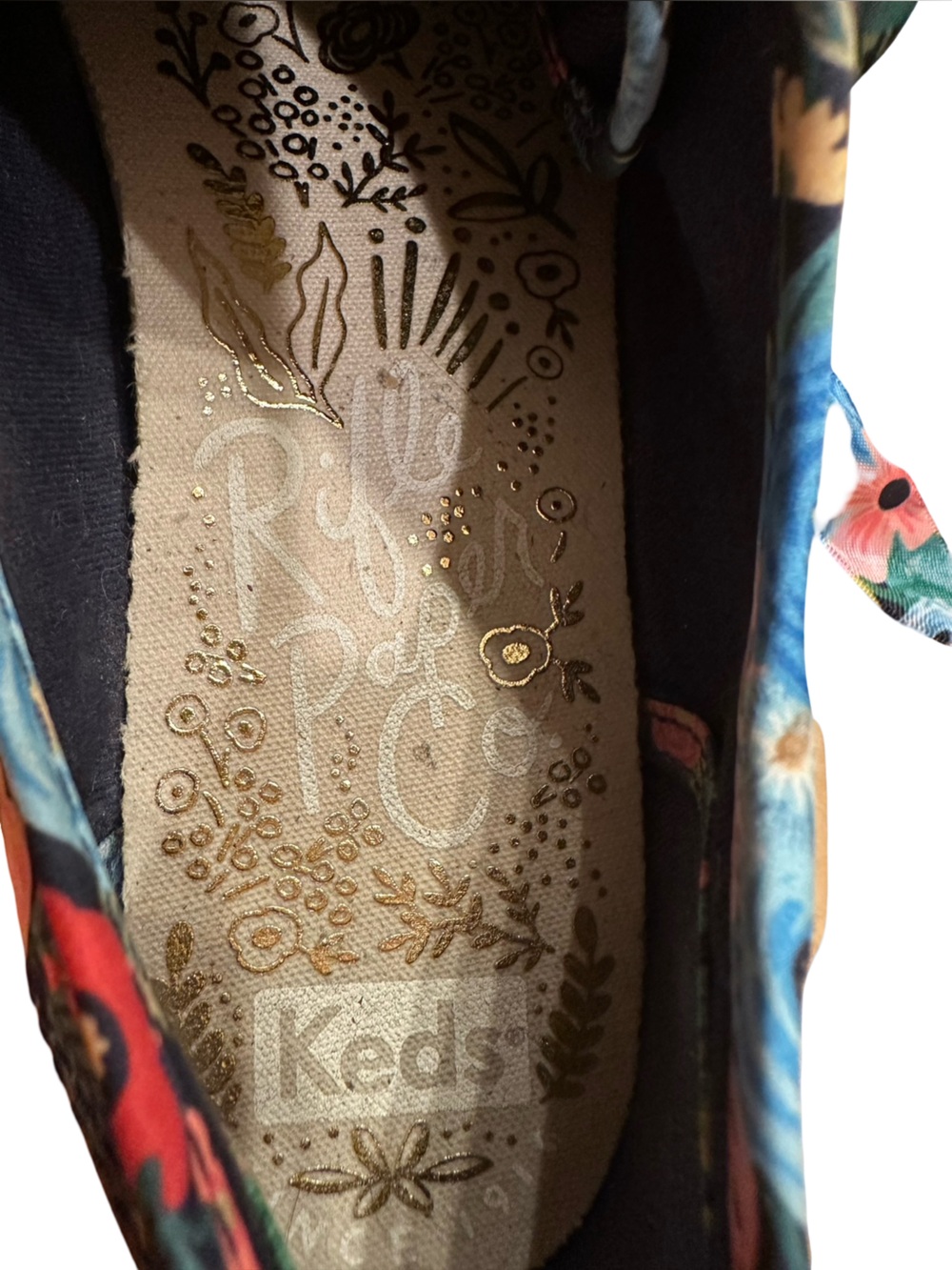 Anthropologie Keds x Rifle Paper Co. Garden Party Platform Sneakers, Size 6.5 - Picture 12 of 12